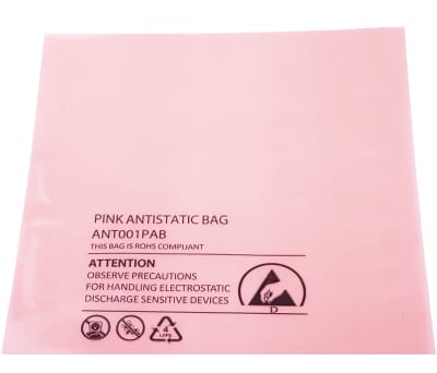 Product image for Antistatic pink bag, 155x254mm