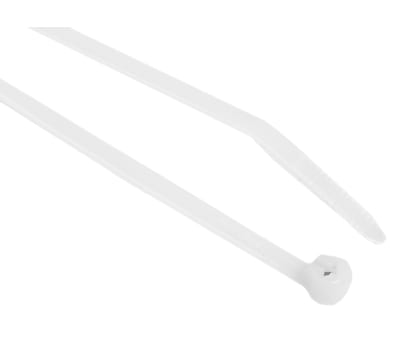 Product image for WHITE NYLON STANDARD CABLE TIE 186X4.9MM