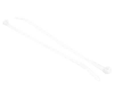 Product image for WHITE NYLON STANDARD CABLE TIE 186X4.9MM