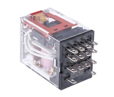 Product image for 4PDT plug-in relay,5A 110/120Vac coil