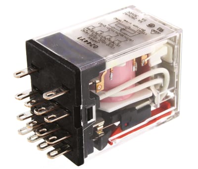 Product image for 4PDT plug-in relay,5A 110/120Vac coil