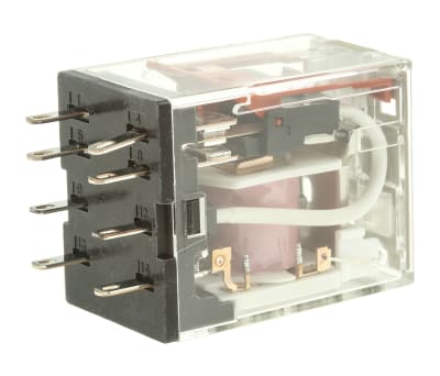 Product image for MY2N mini 10A DPDT ind relay, 24Vac