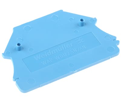 Product image for BLU END COVER FOR W SERIES DIN TERMINAL