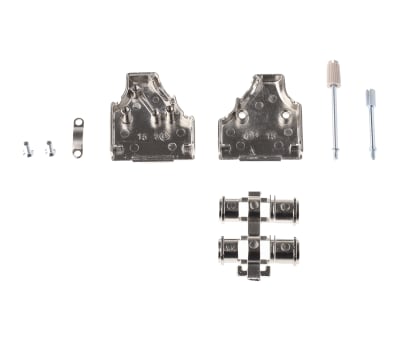 Product image for MH Connectors MHDM35 Zinc Angled D-sub Connector Backshell, 15 Way, Strain Relief