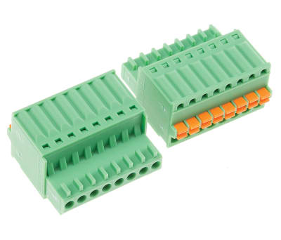 Product image for 8 WAY SPRING TERMINAL,8A 2.5MM PITCH