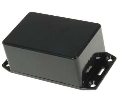 Product image for Black flanged ABS plastic box,85x56x35mm