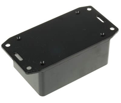 Product image for Black flanged ABS plastic box,85x56x35mm