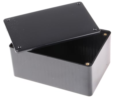 Product image for IP54 BLACK ABS PLASTIC BOX,120X80X55MM