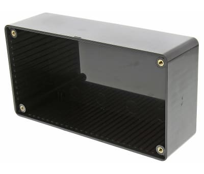 Product image for IP54 black ABS plastic box,150x80x46mm