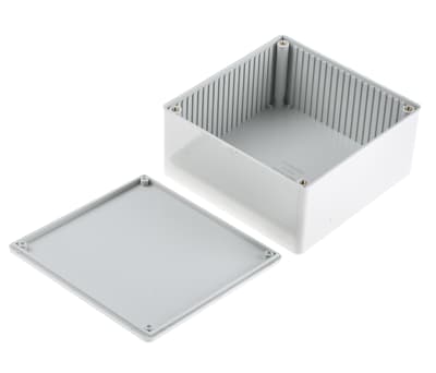 Product image for IP54 grey ABS plastic box,120x120x55mm