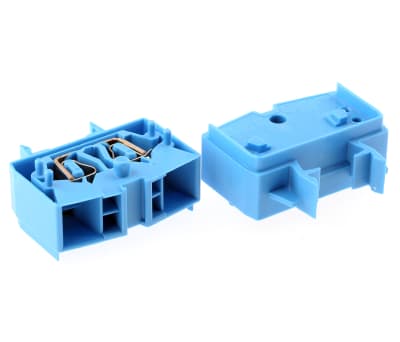 Product image for Miniature through term block,4 way,blue