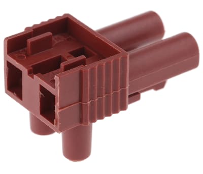 Product image for Brown 2 way plug terminal block,16A 400V