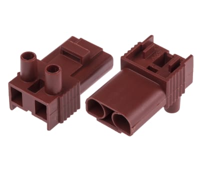 Product image for Brn 2 way socket terminal block,16A 400V