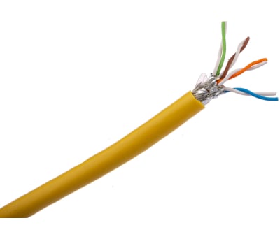 Product image for Harting Yellow Cat6 Cable S/FTP PVC Unterminated/Unterminated, 100m