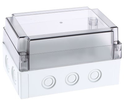 Product image for MNX ENCLOSURE, CLEAR LID, 180X130X100MM