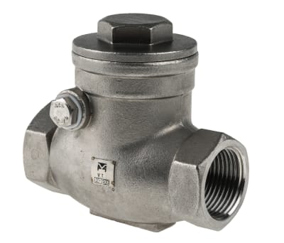 Product image for RS PRO Stainless Steel Single Non Return Valve 3/4 in BSP