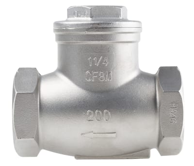 Product image for S/steel swing check valve,1 1/4in BSP F