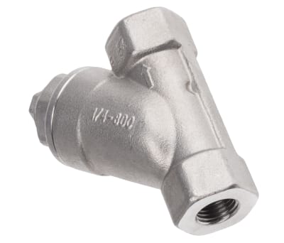 Product image for S/steel Y strainer valve,1/4in BSPP F-F