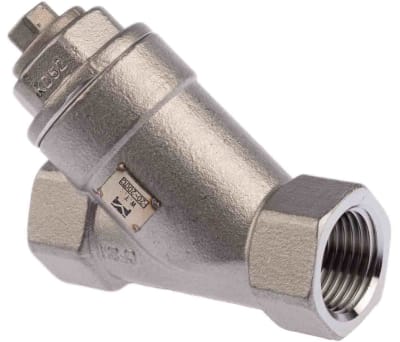 Product image for S/steel Y strainer valve,1/2in BSPP F-F