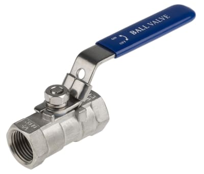 Product image for S/steel 1 pc ball valve,1/2in BSPP F-F