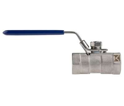 Product image for S/steel 1 pc ball valve,1/2in BSPP F-F