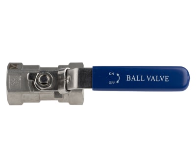 Product image for S/steel 1 pc ball valve,3/4in BSPP F-F