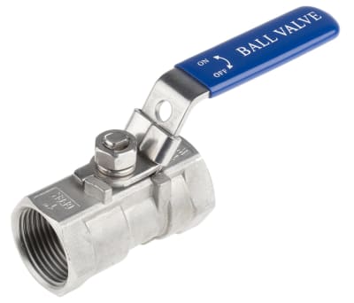 Product image for S/steel 1 pc ball valve,1in BSPP F-F