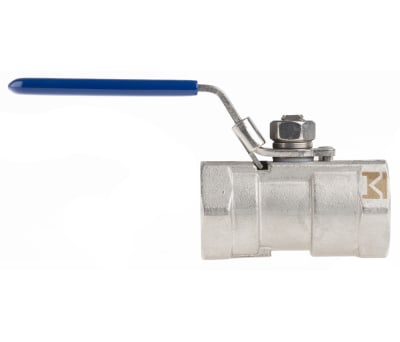 Product image for S/steel 1 pc ball valve,1in BSPP F-F