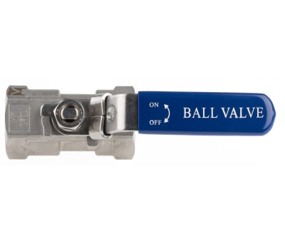 Product image for S/steel 1 pc ball valve,1in BSPP F-F