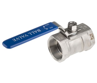 Product image for S/steel 1 pc ball valve,1 1/2in BSPP F-F