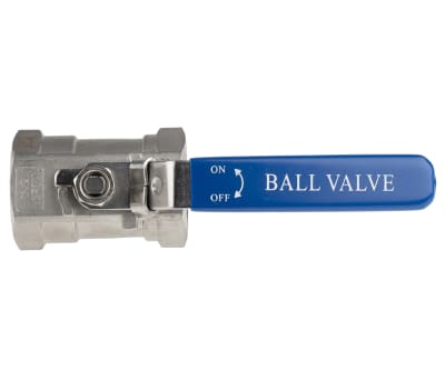 Product image for S/steel 1 pc ball valve,1 1/2in BSPP F-F