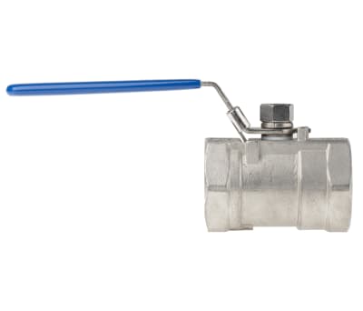 Product image for S/steel 1 pc ball valve,1 1/2in BSPP F-F