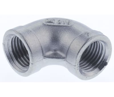 Product image for S/steel 90deg equal elbow,1/4in BSP F-F