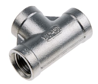 Product image for S/steel equal tee,1/4in BSPP F x 3