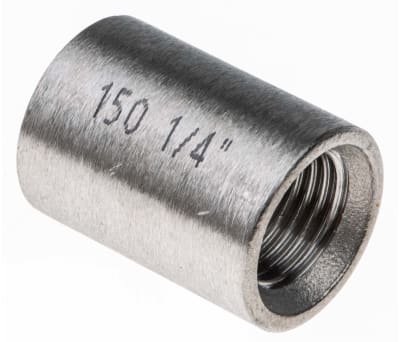 Product image for S/steel equal socket,1/4in BSPP F-F