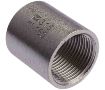 Product image for S/steel equal socket,1in BSPP F-F