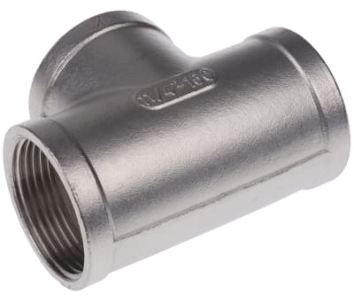 Product image for S/steel equal tee,1 1/4in BSPP F x 3