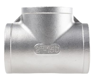 Product image for S/steel equal tee,2in BSPP F x 3