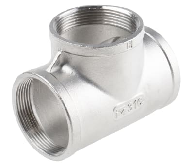 Product image for S/steel equal tee,2in BSPP F x 3