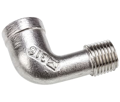 RS PRO Stainless Steel Pipe Fitting, 90° Circular Elbow, Female G