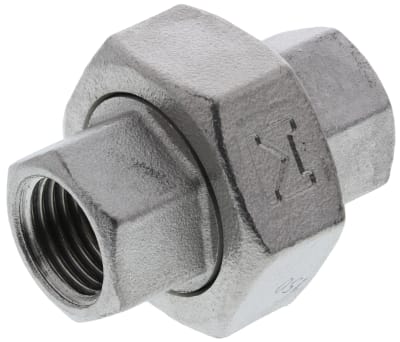 Product image for S/steel straight union,1/4in BSPP F-F