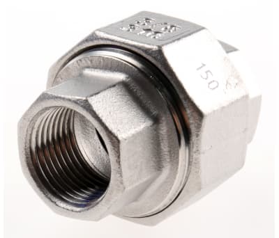 Product image for S/steel straight union,3/8in BSPP F-F