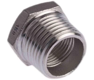 Product image for Hexagon bush,1/2in BSPT M-3/8in BSPP F