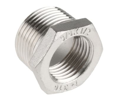 Product image for Hexagon bush,3/4in BSPT M-1/2in BSPP F