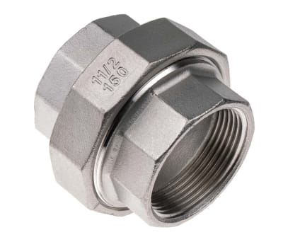 Product image for S/STEEL STRAIGHT UNION,1 1/2IN BSPP F-F