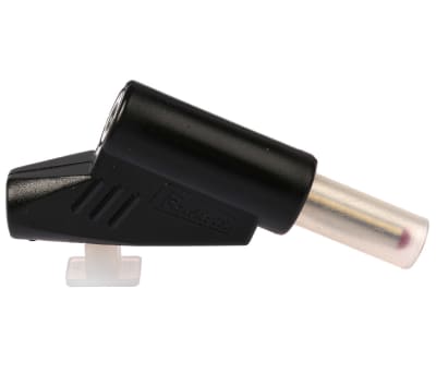 Product image for 4 MM BLACK BANANA PLUG/ STACKABLE