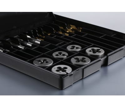 Product image for TAP,DIE,DRILL SET,M3-M10,CASED