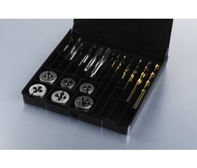 Product image for TAP,DIE,DRILL SET,M3-M10,CASED