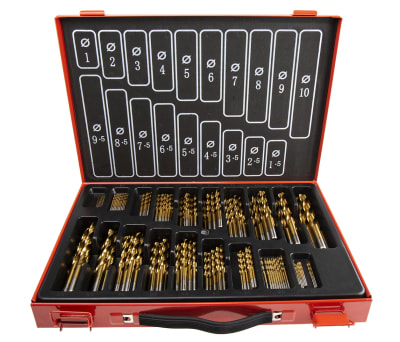 Product image for 170 pcs,jobber drill set,HSS-tin coated