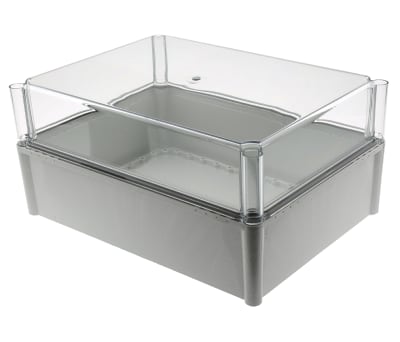 Product image for IP67 box transparent lid,nom.380x280x180